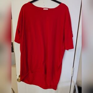 Lularoe Red Women's Top Oversized Red Small (Feels XL) Tunic Dress Sweetheart